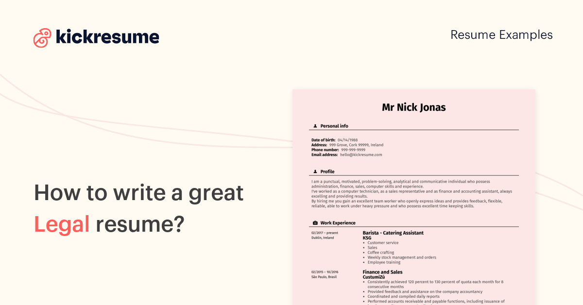How to write a legal resume for jobs in Lucknow